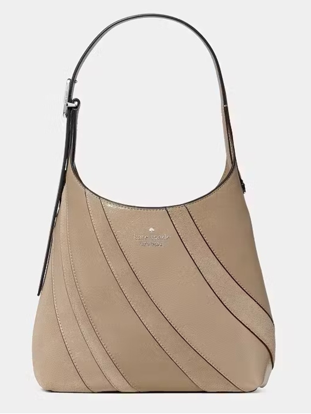 ♠️Kate Spade New York 454 Mixed Material Small Shoulder Bag, Timeless Taupe NWT